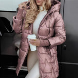 Chic Hooded Down Cardigan Coat