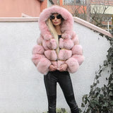 Chic Minimalist Patchwork Fur Jacket