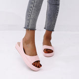 Lovemi - Sommer-Sandalen mit Fischmaul für Damen, modische, einfarbige, flache Schuhe mit Riemendesign auf der Rückseite