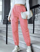 Lovemi -  Cargo Pants Fashion Casual Multi-pocket Elastic Waist Pencil Pants For Women