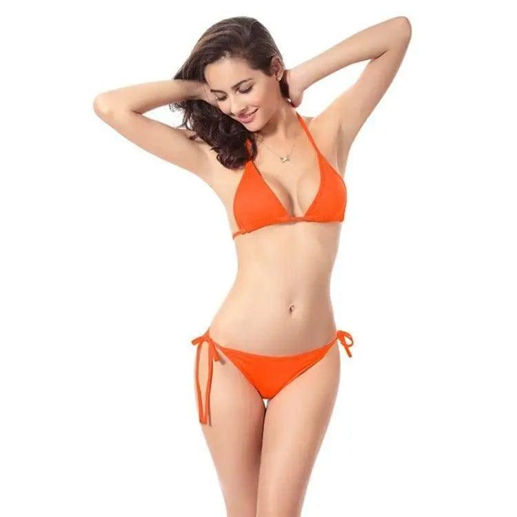 Foreign trade three point Suit Swimsuit, Sexy Bikini-Orange-3