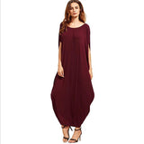LOVEMI  0 Loose Dress Cross-border Aliexpress Amazon Wish Explosion Solid Color Pleated Long Skirt