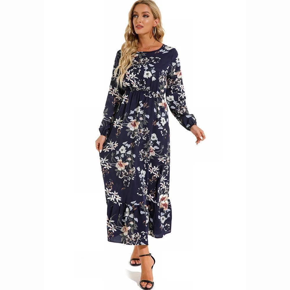 2023 Sping Summer Bohemian Women Maxi Dress Casual Long-10-14