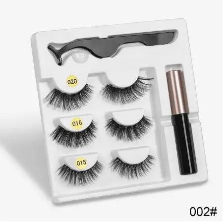 A Pair Of False Eyelashes With Magnets In Fashion-5PCMixedB-22