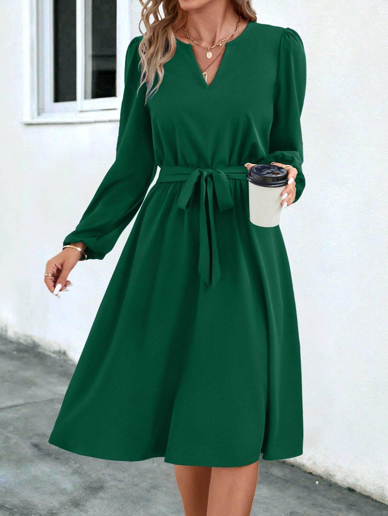 Autumn And Winter European And American Women's Clothing-Dark Green-7