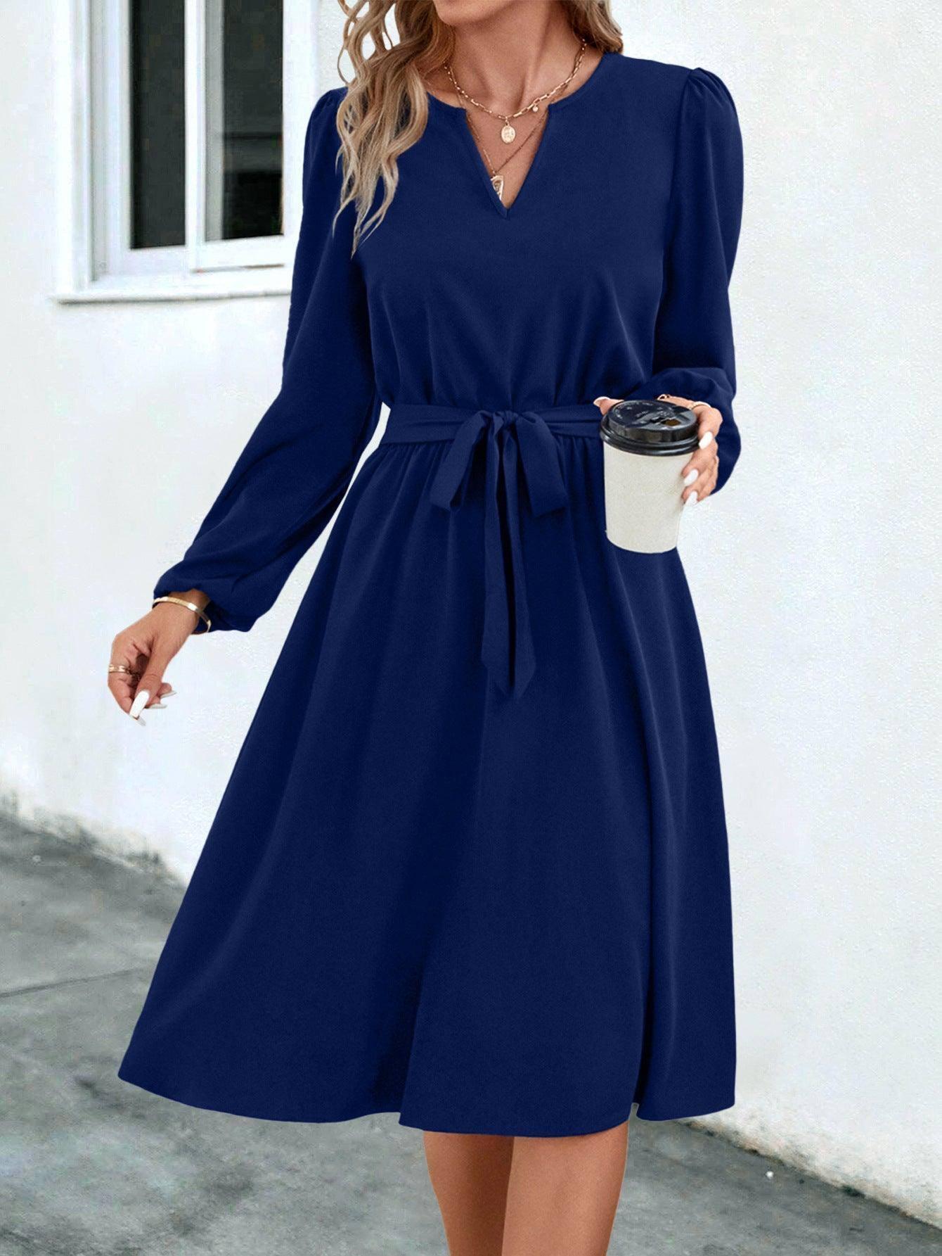 Autumn And Winter European And American Women's Clothing-Dark Blue-8