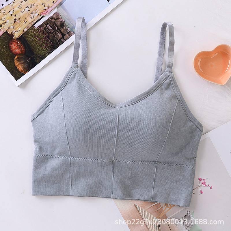 Big size bra without size gathering-Gray-7