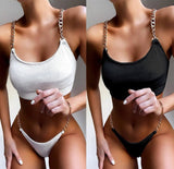 LOVEMI - Bikini Split Swimsuit European And American Hot Style Chain