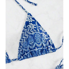 Blue Boho Chic Bikini: Trendy Beachwear Essentials-4