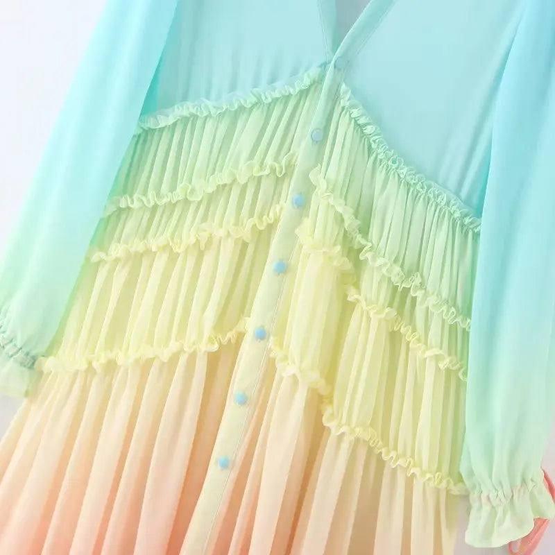 Boho Chic Gradient Maxi Dress | Summer Fashion-3