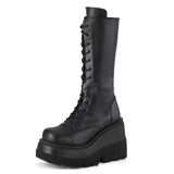 LOVEMI  Bottes Black lace / 5 Lovemi -  Platform wedge heel boots