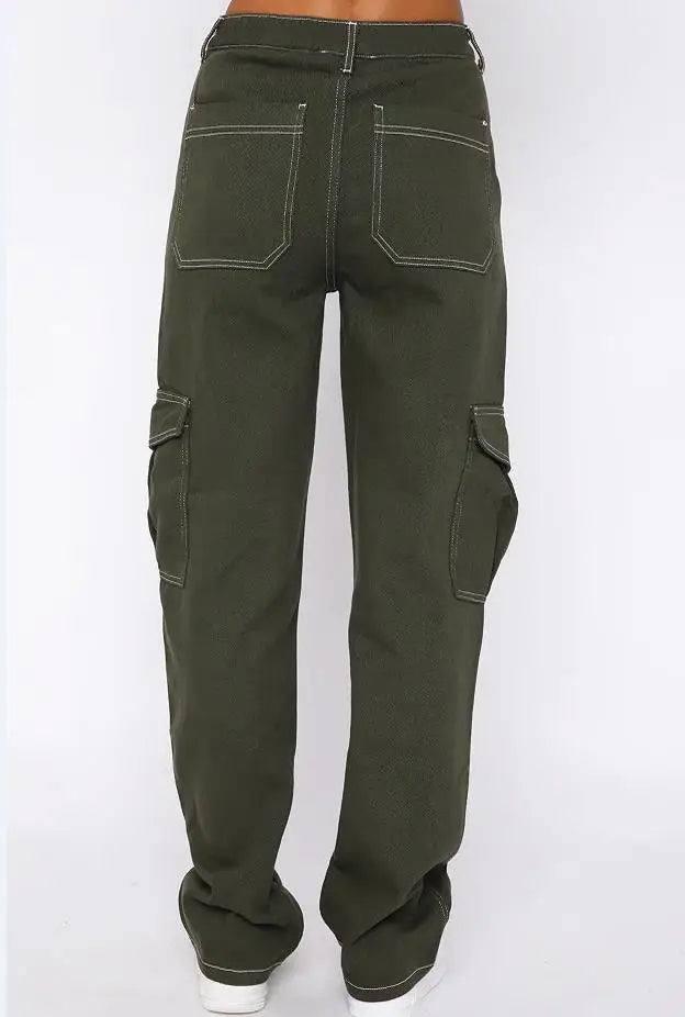 Cargo Pants For Women High Waisted Casual Pants Baggy-4
