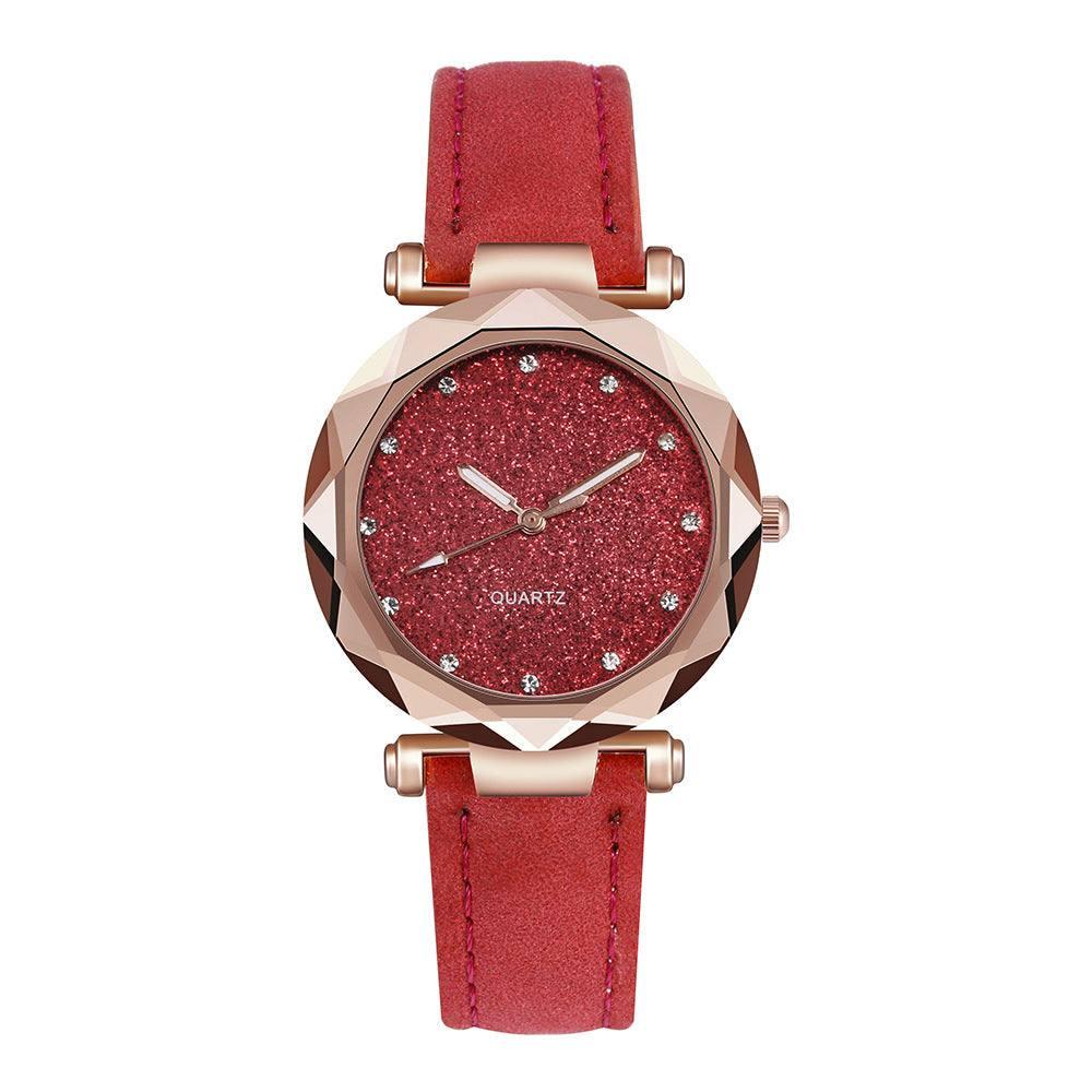 Casual Women Romantic Starry Sky Wrist Watch Leather-5