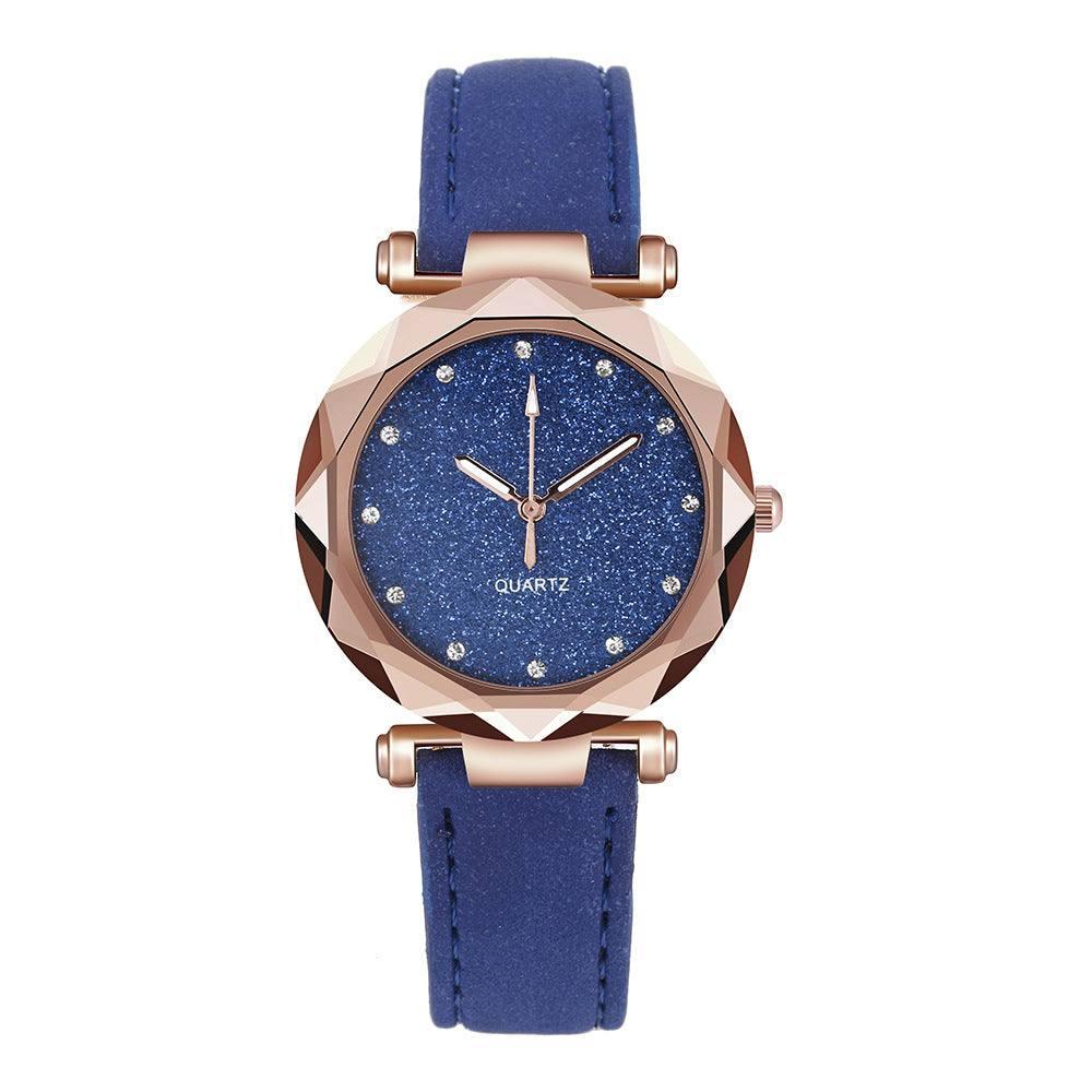 Casual Women Romantic Starry Sky Wrist Watch Leather-7