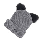 Cat Ear Fur Hat-Grey-4