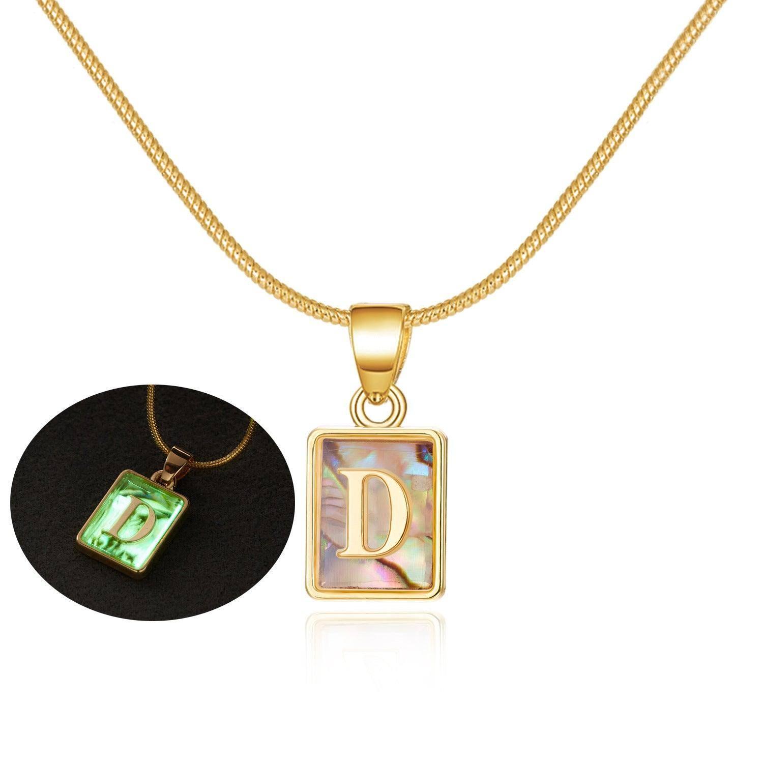 Chic Alphabet Initial Pendants: Elegant Jewelry Gifts-D-14