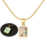 Chic Alphabet Initial Pendants: Elegant Jewelry Gifts-H-17