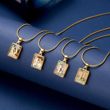 Chic Alphabet Initial Pendants: Elegant Jewelry Gifts-2