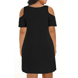 Chic Cold Shoulder Dress | Trendy Plus-Size Fashion-2