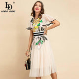 Chic Floral Midi Dress for Stylish Women-2