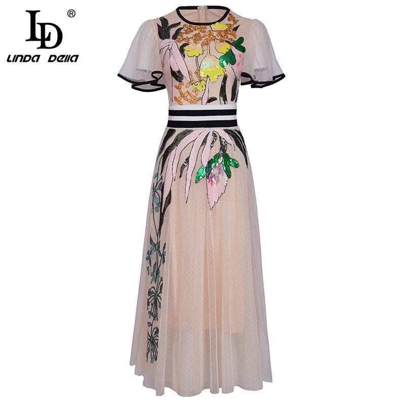 Chic Floral Midi Dress for Stylish Women-5