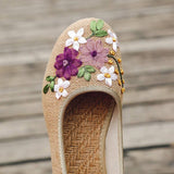 Chic Floral Women's Flats for Effortless Style-5