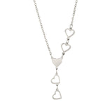 Chic Heart Chain Necklaces in Silver and Gold-A-11