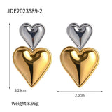 Chic Heart-Shaped Earrings - Gold & Silver Styles-2Color-5