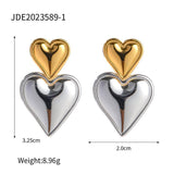 Chic Heart-Shaped Earrings - Gold & Silver Styles-1color-6