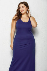 Chic Plus Size Maxi Dresses for Evening Elegance-Blue-2