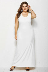 Chic Plus Size Maxi Dresses for Evening Elegance-WHITE-4