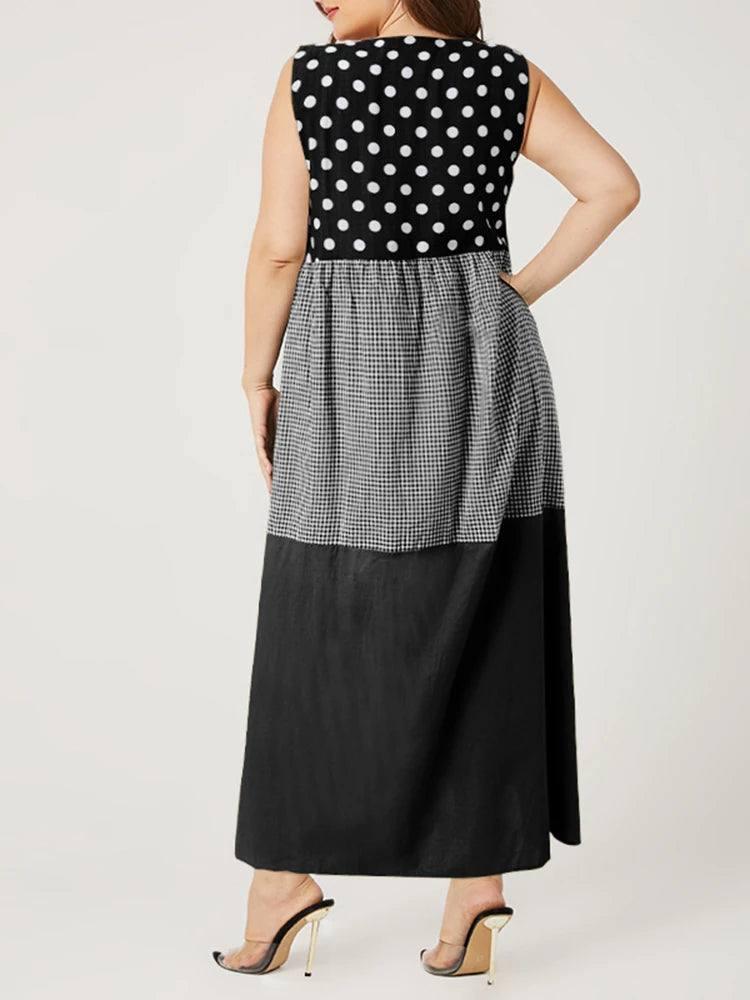 Chic Polka Dot Maxi Dress | Trendy Summer Fashion-Style 1 Red-3