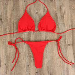 Chic Red Bikini Set: Trendy Swimwear for Stylish Beach Days-Red-1