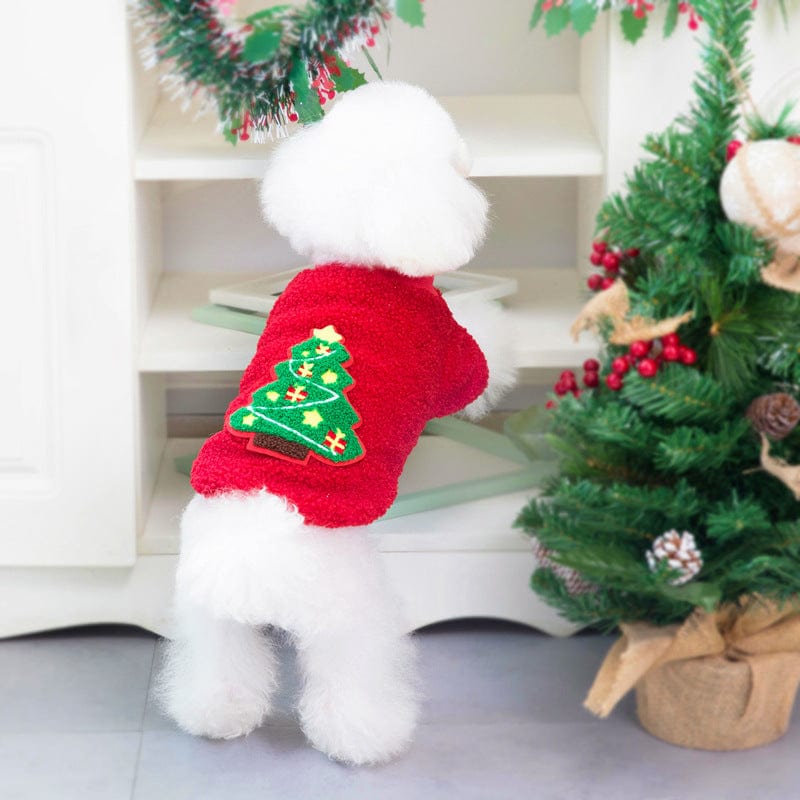 LOVEMI  Christmas Christmas Tree Red / S Lovemi -  Dog Clothes Autumn And Winter Pet Clothes New Teddy Small Dog Pet Clothing Winter 21 Christmas Tree Fluffy Jacket