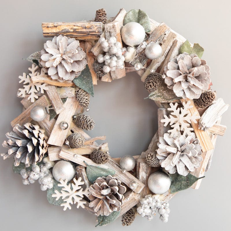 LOVEMI  Christmas Garland silver medium Lovemi -  Christmas wreath wreath