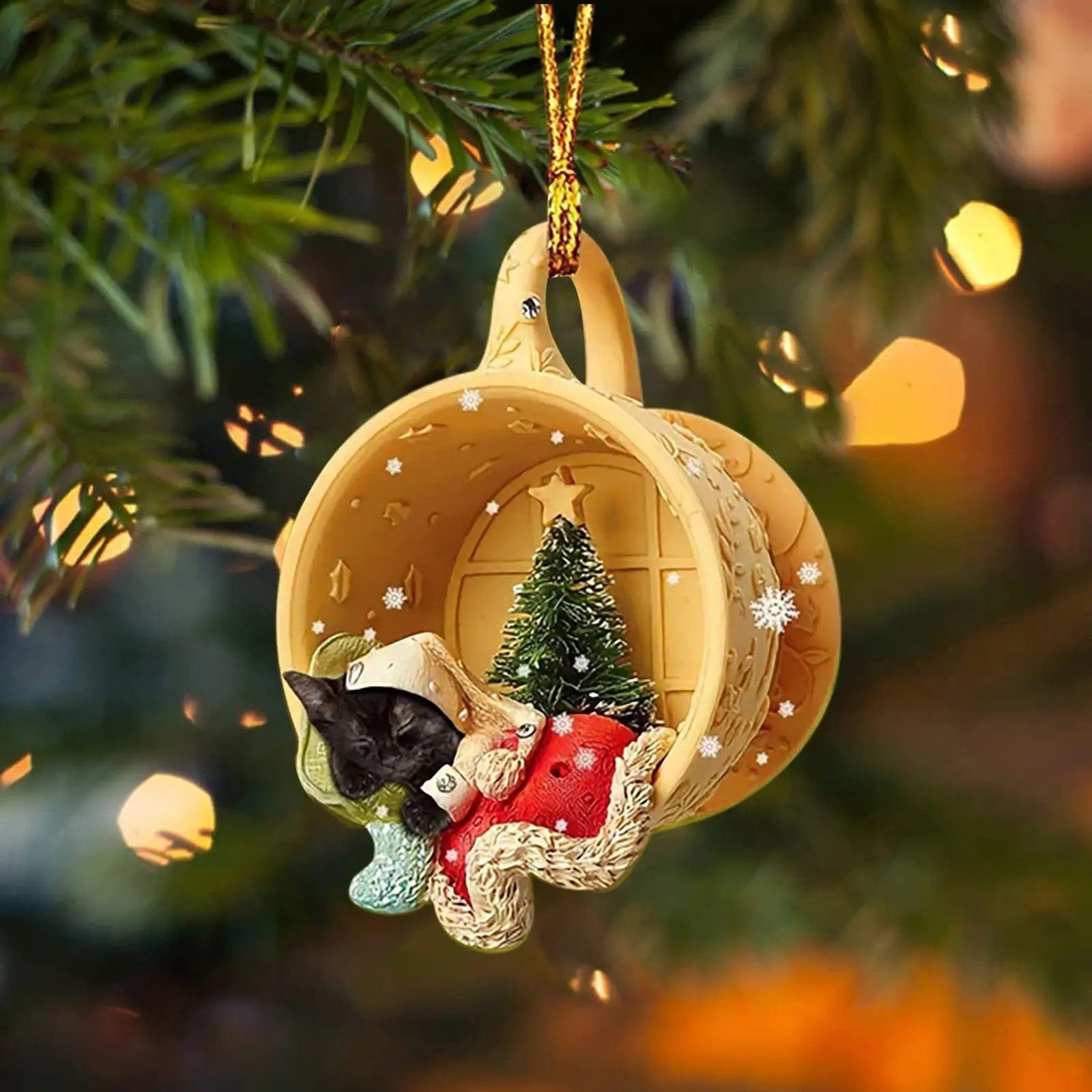 LOVEMI  Christmas Lovemi -  Home Acrylic Sausage Dog Hanging Decorations