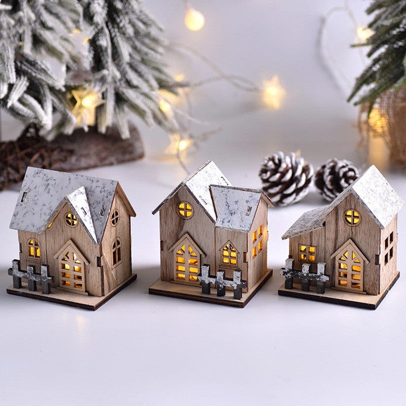 LOVEMI  Christmas Lovemi -  LED Luminous Wooden Christmas Small House