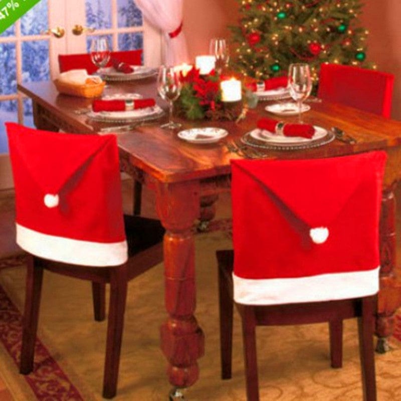 LOVEMI  Christmas Santa hat6pcs Lovemi -  High quality Christmas Chairs Set Christmas goods table decorated Christmas hat in large quantities
