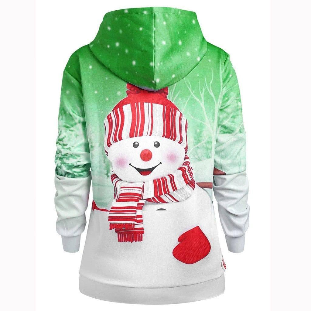 Christmas snowman print sweater-2