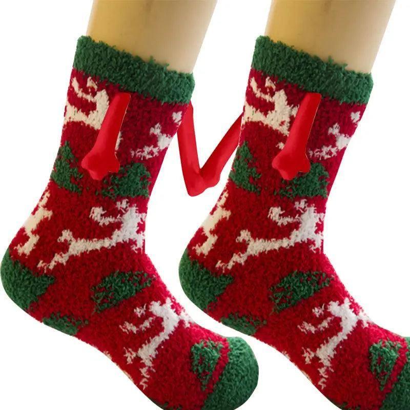 Christmas Supplies Coral Fleece Tube Socks Warm Slipper Bed-Figure 8-10