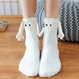 Christmas Supplies Coral Fleece Tube Socks Warm Slipper Bed-Figure 1-2