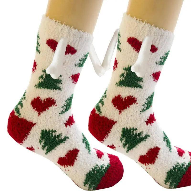 Christmas Supplies Coral Fleece Tube Socks Warm Slipper Bed-Figure 6-8