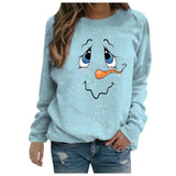 Christmas Sweater Coat Autumn And Winter Women's Clothing-Sky Blue-2