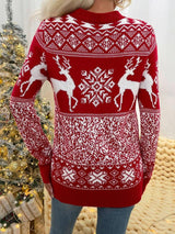 Christmas Woolen Round Neck Long-sleeved Sweater Women's-5