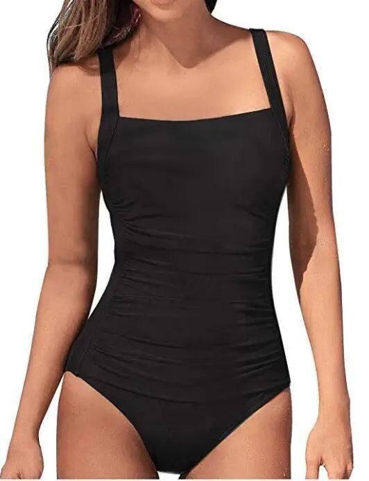 Classic Elegance One-Piece Swimsuit-Black-7