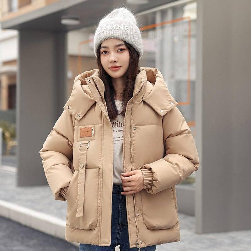 Coat Bread Coat Cotton-padded Jacket-Khaki-4