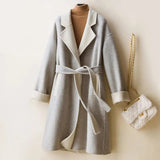 LOVEMI Coats Offwhite / S Lovemi -  Ladies Wool Double-faced Coat
