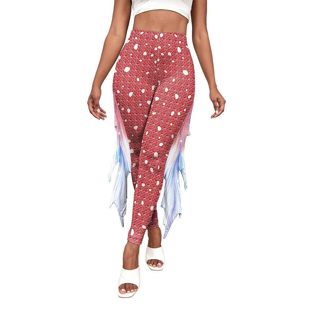 Colorful Little Mermaid Fin Mermaid Digital Print Hip Lift-7