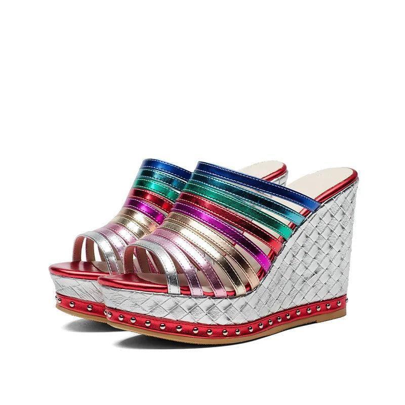 Colorful Wedge Sandals for Women | Trendy Summer Footwear-2