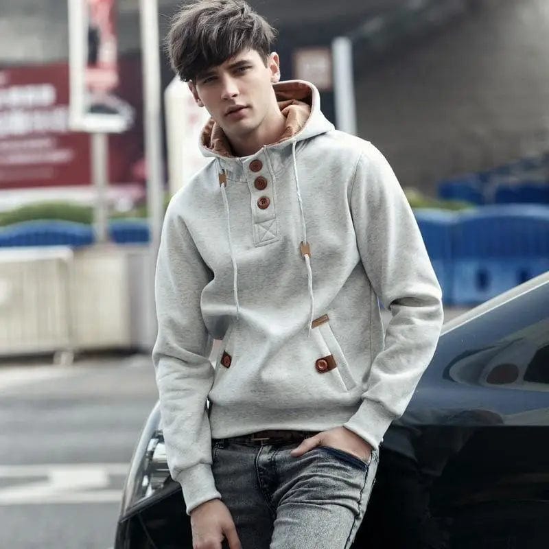 LOVEMI Costumes et Blazer Grey / L Lovemi -  Solid color hoodie hooded sweater coat